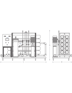Equipo de Ósmosis Inversa Industrial 5.500 l/h OI3280 2