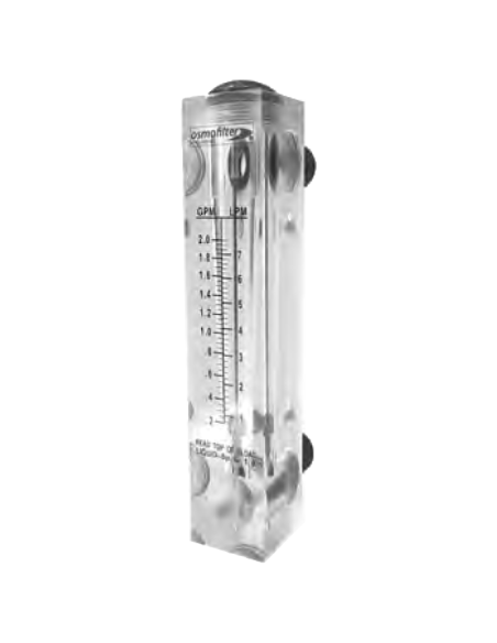 Caudalímetro Acrílico 220-2200 L/h | Conexión Trasera