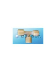 Racor en T Mixto 1/4" | Rosca Macho x Tubo x Rosca Macho