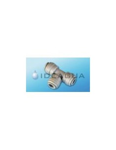 Racor en T Reductor 3/8" x 1/4" | Rosca 1/4" Macho | Conector Híbrido