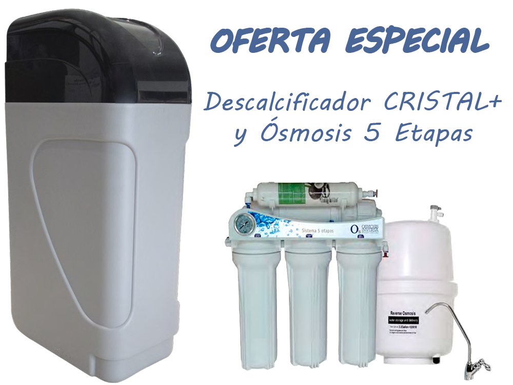 Descalcificador CRISTAL +  y Ósmosis 5 etapas
